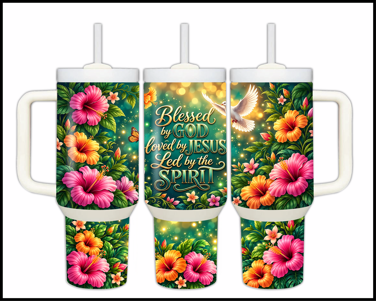 Blessed By God Stainless Steel Big Guzzler Tumbler (2116)