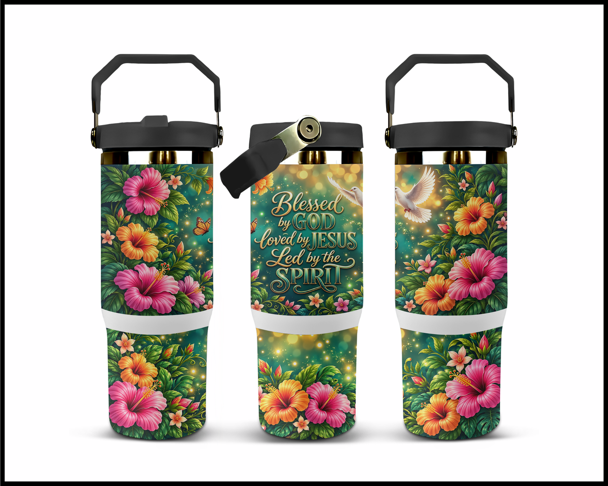 Blessed By God Stainless Steel Big Guzzler Tumbler (2116)