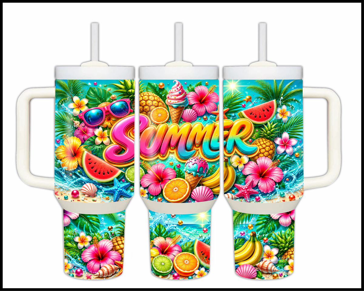 Summer Stainless Steel Big Guzzler Tumbler (2118)
