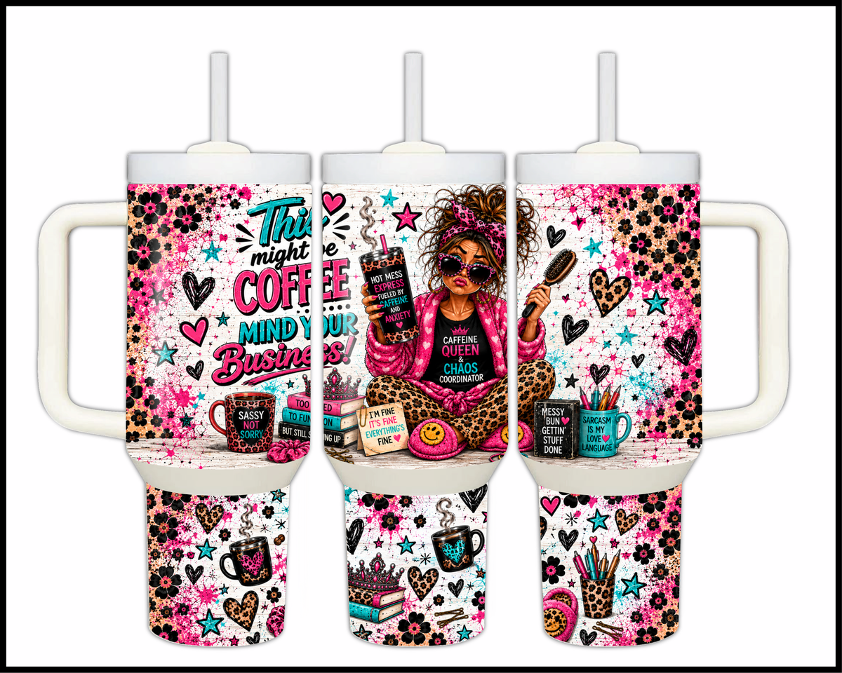 This Might Be Coffee Stainless Steel Big Guzzler Tumbler (2119)