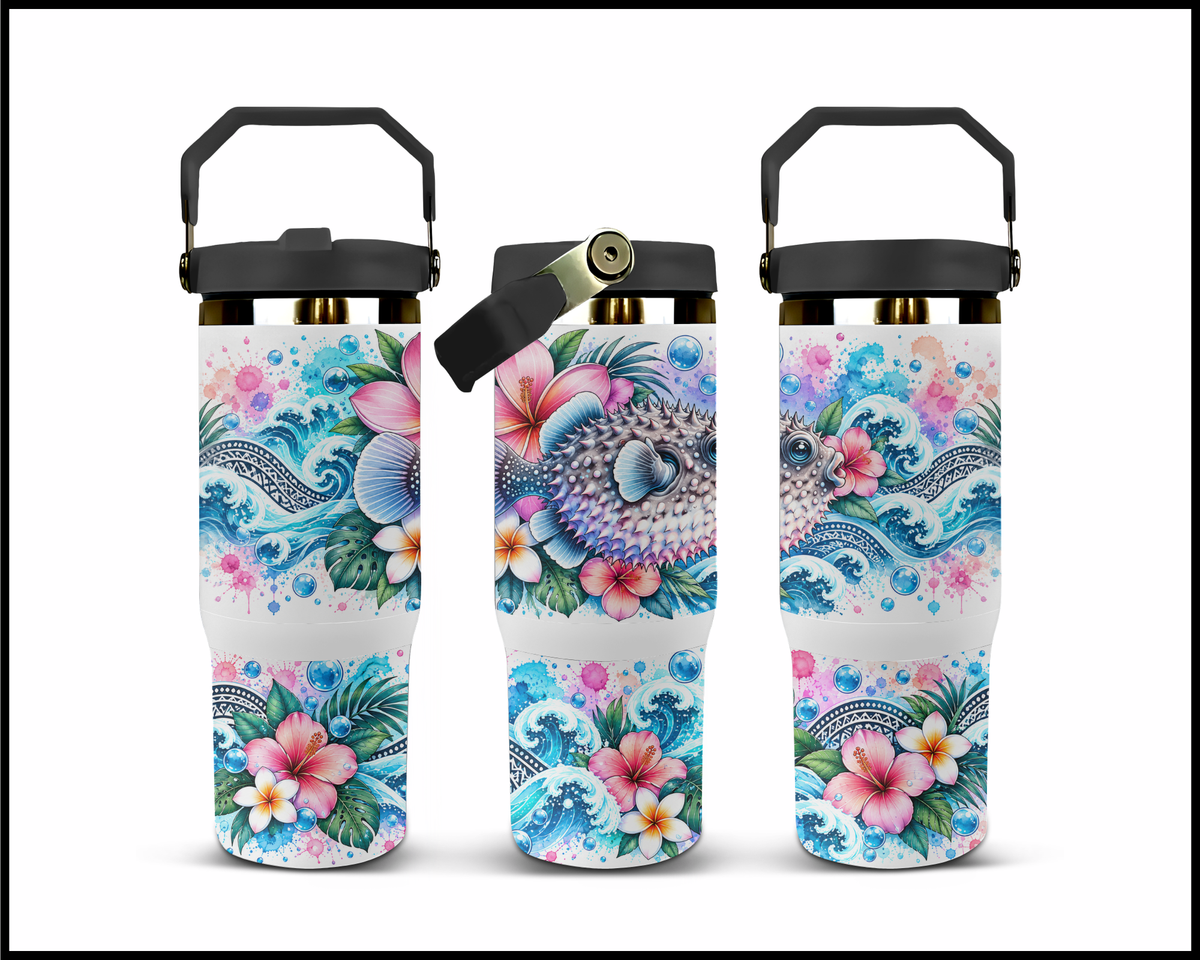 Pufferfish Paradise Stainless Steel Big Guzzler Tumbler (2124)