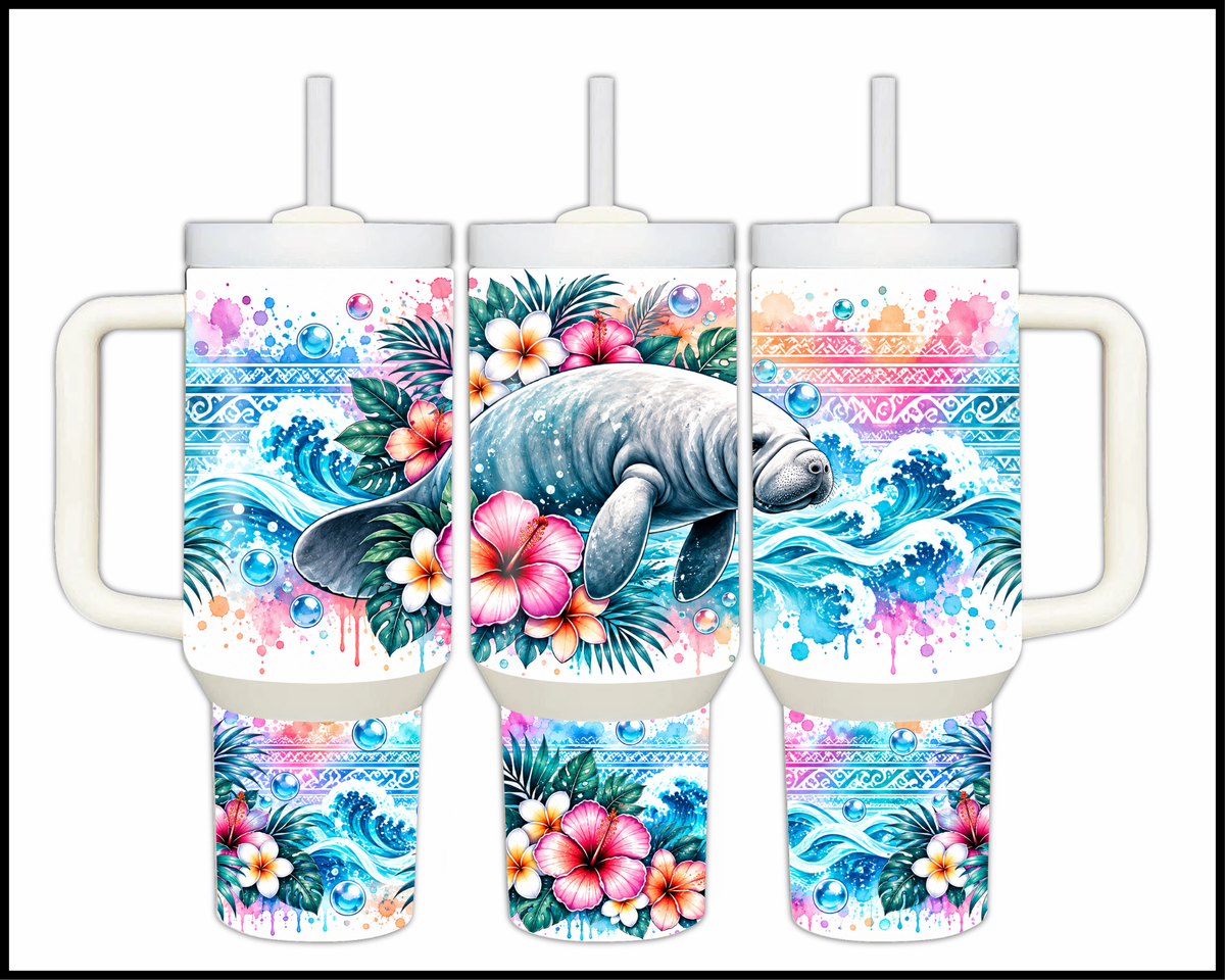 Manatee Paradise Stainless Steel Big Guzzler Tumbler (2126)