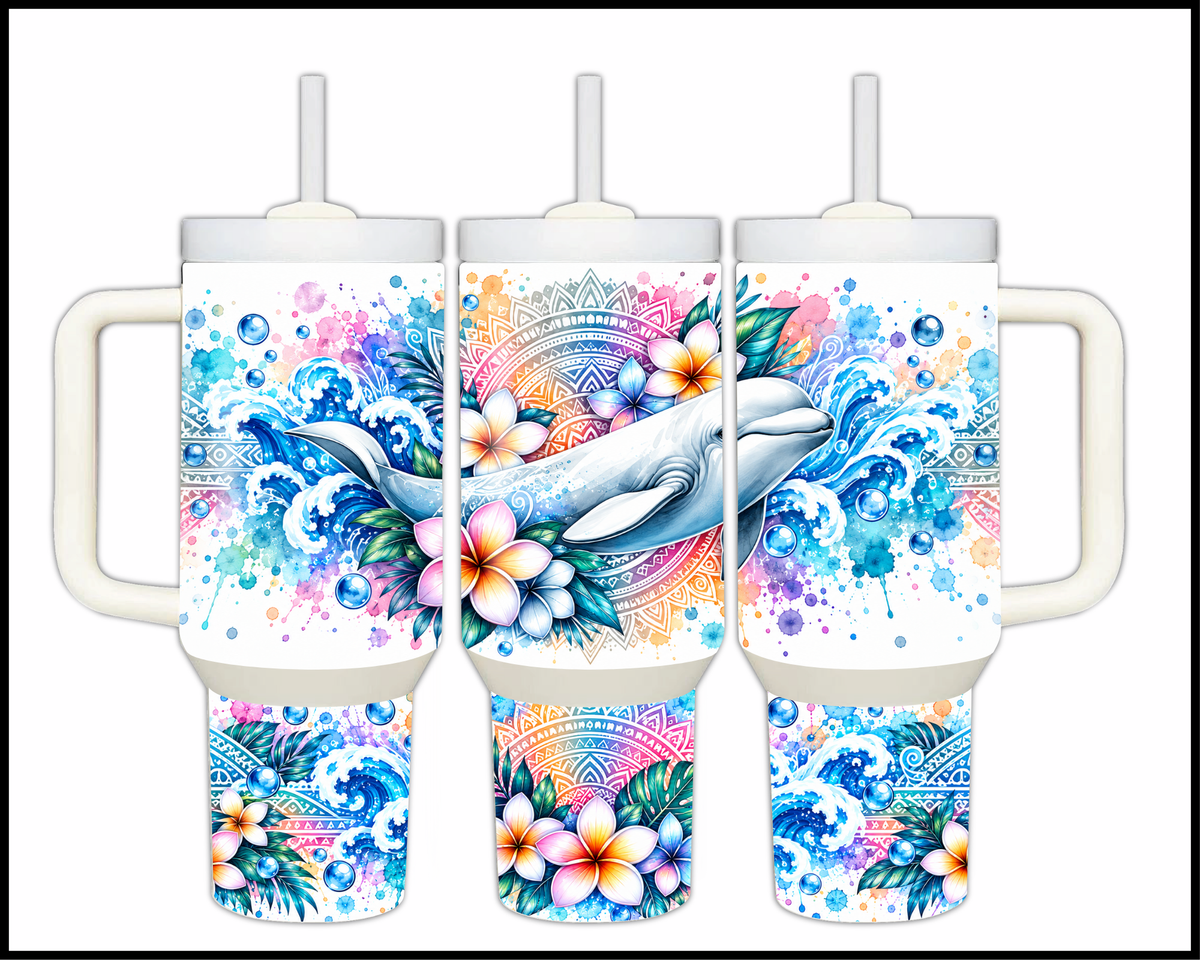 Rainbow Wave Rider Stainless Steel Big Guzzler Tumbler (2132)