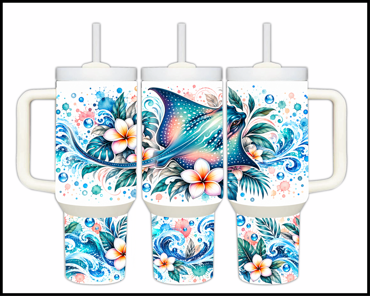 Stingray Serenade Stainless Steel Big Guzzler Tumbler (2136)