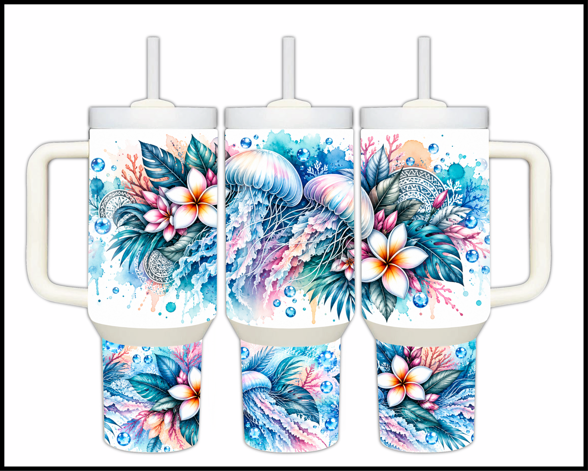 Jellyfish Joyride Stainless Steel Big Guzzler Tumbler (2139)