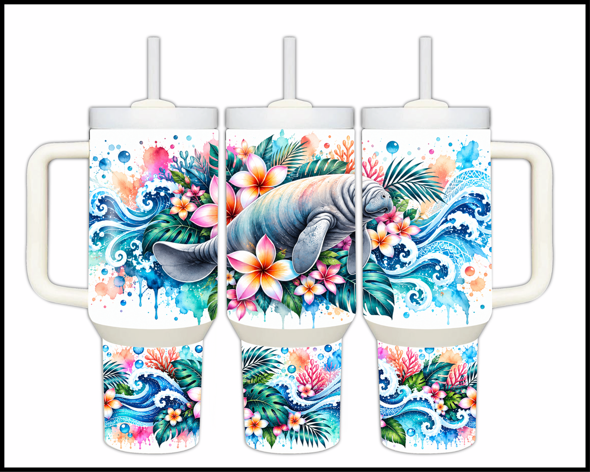 Tropical Tide Drifter Stainless Steel Big Guzzler Tumbler (2141)