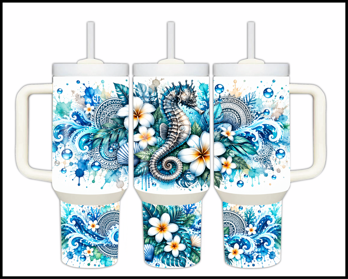 Seahorse Serenade Stainless Steel Big Guzzler Tumbler (2142)