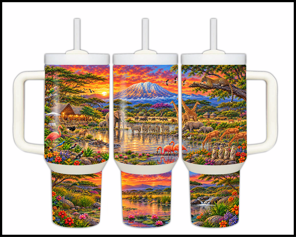 Golden Hour Gathering Stainless Steel Big Guzzler Tumbler (2144)