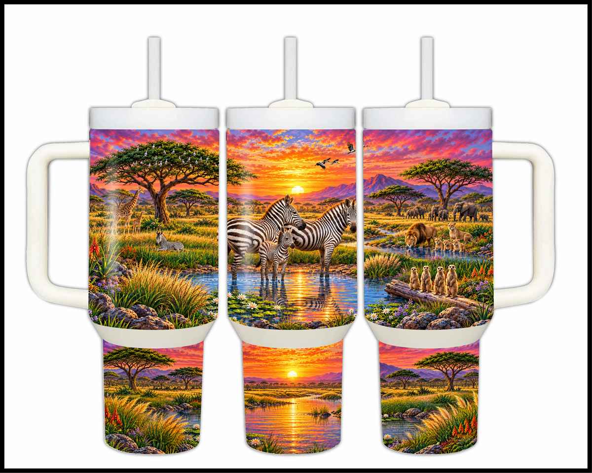 Stripes & Sunsets Stainless Steel Big Guzzler Tumbler (2147)