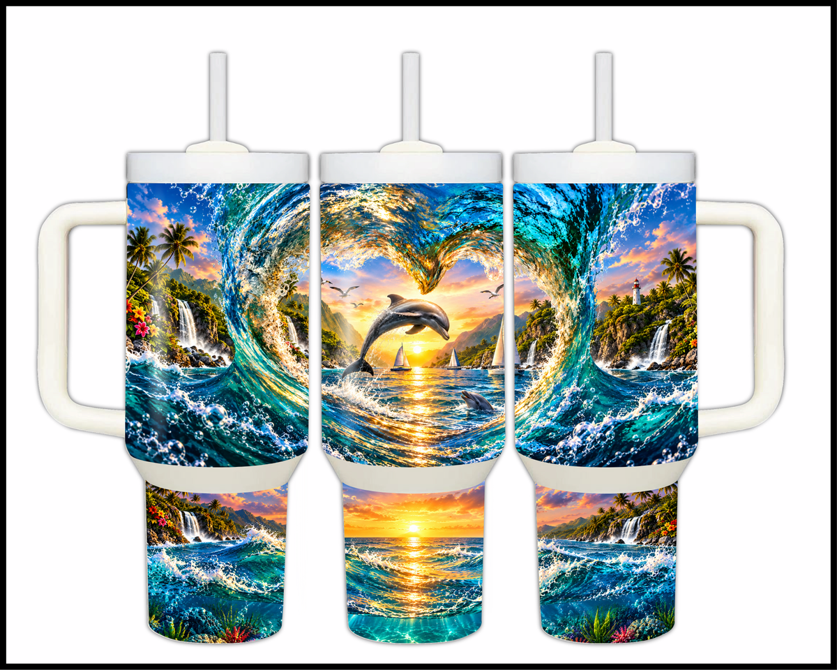Tidal Heart Stainless Steel Big Guzzler Tumbler (2154)