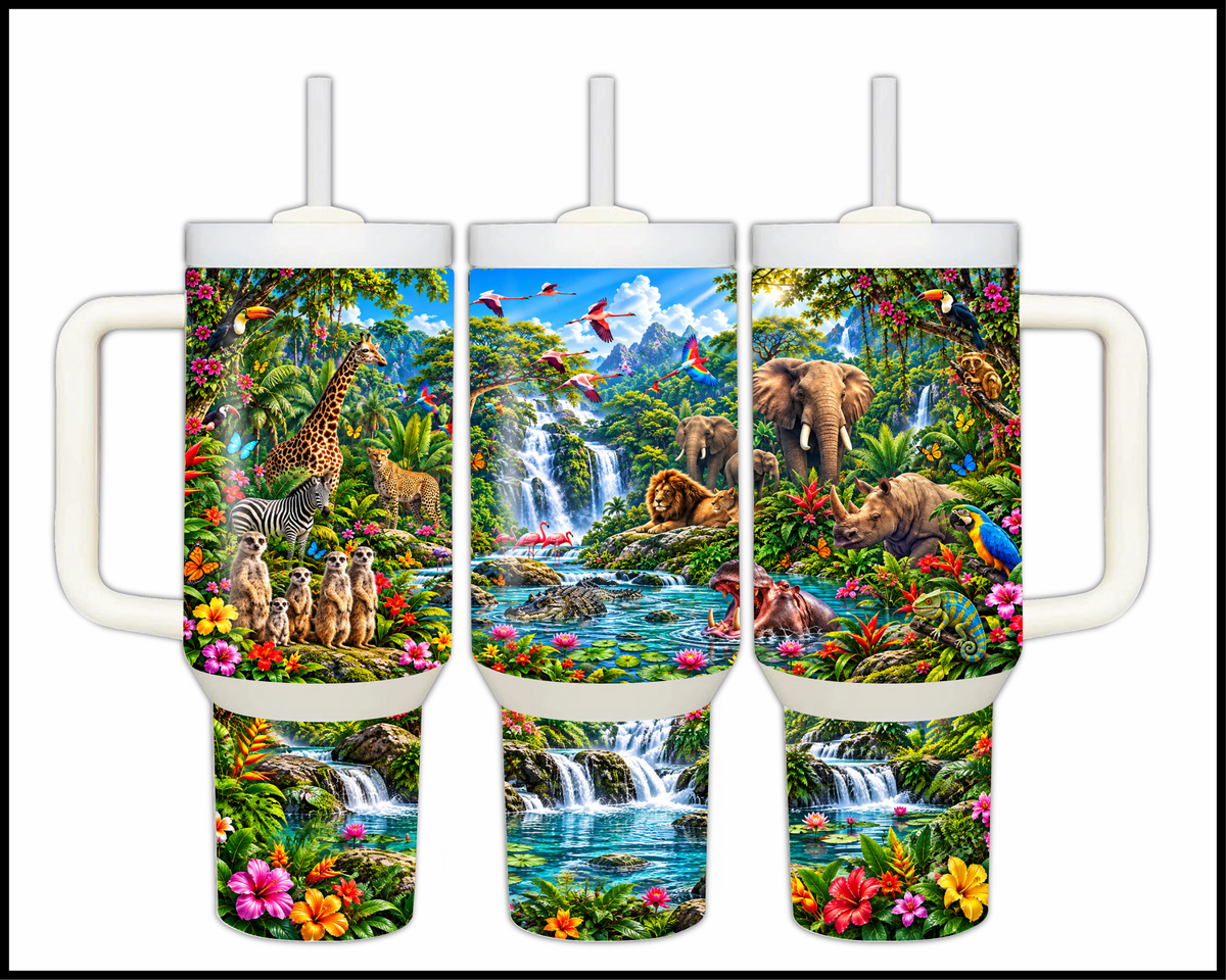 Jungle Vista Stainless Steel Big Guzzler Tumbler (2158)