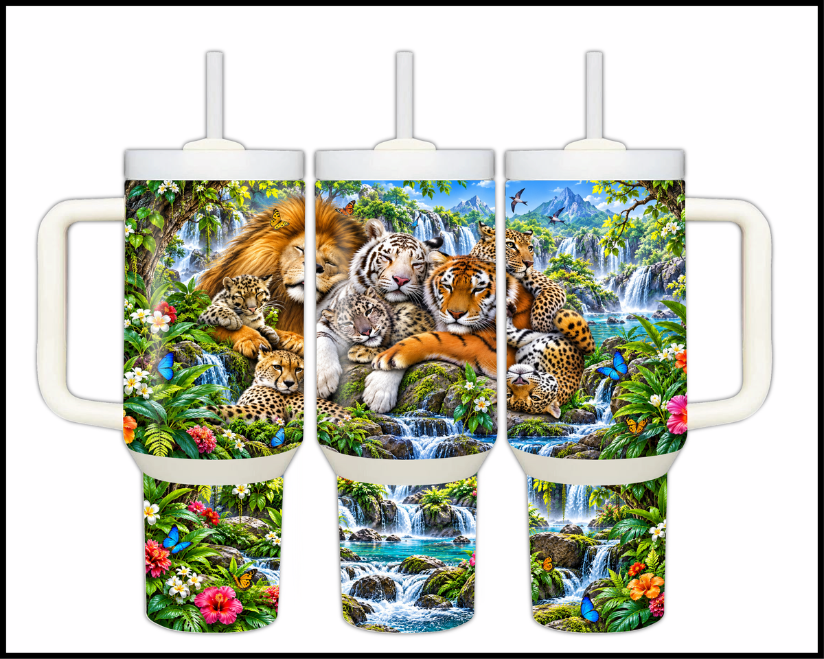 Jungle Paws & Sleepy Claws Stainless Steel Big Guzzler Tumbler (2162)
