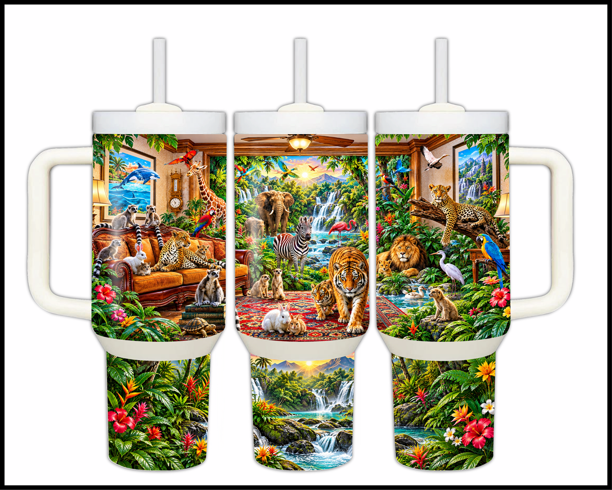 The Wild Interior Stainless Steel Big Guzzler Tumbler (2163)