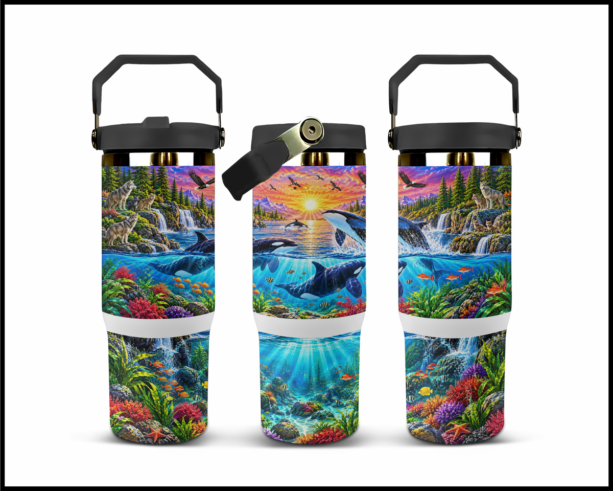 Orca Crest Stainless Steel Big Guzzler Tumbler (2164)