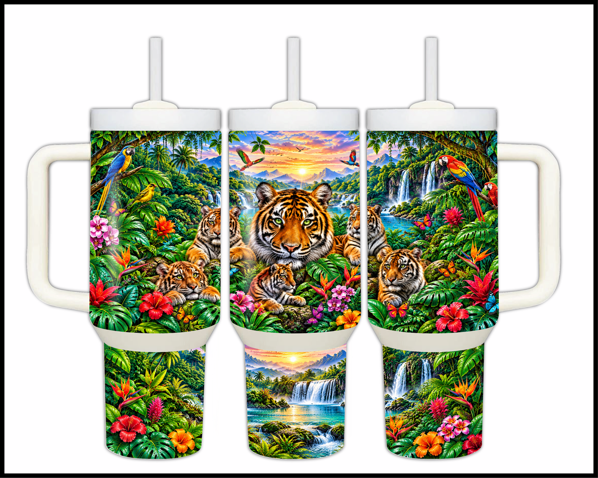 Jungle Royalty Stainless Steel Big Guzzler Tumbler (2166)