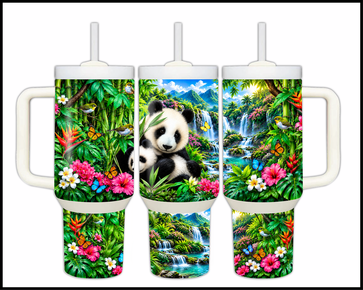 Panda Paradise Stainless Steel Big Guzzler Tumbler (2170)