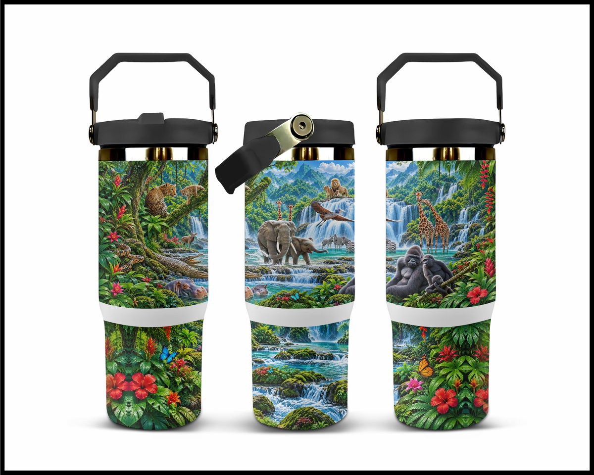 Jungle Harmony Stainless Steel Big Guzzler Tumbler (2172)