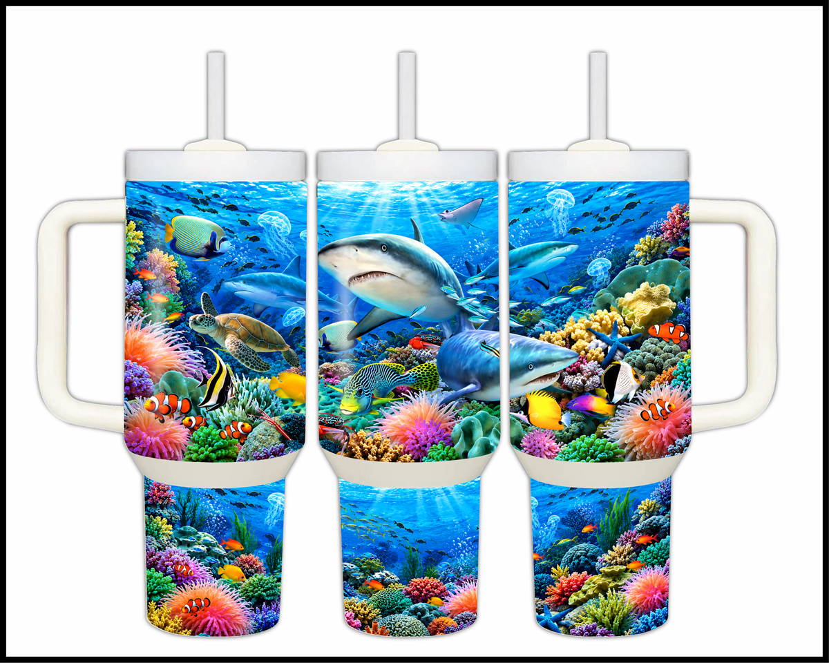 Shark Oasis Stainless Steel Big Guzzler Tumbler (2174)