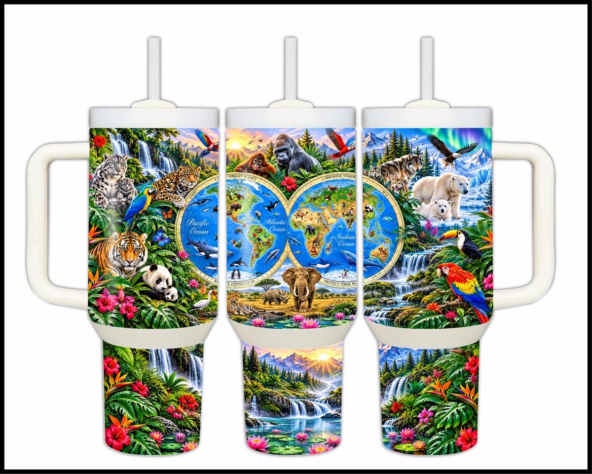 One Vibrant Planet Stainless Steel Big Guzzler Tumbler (2187)