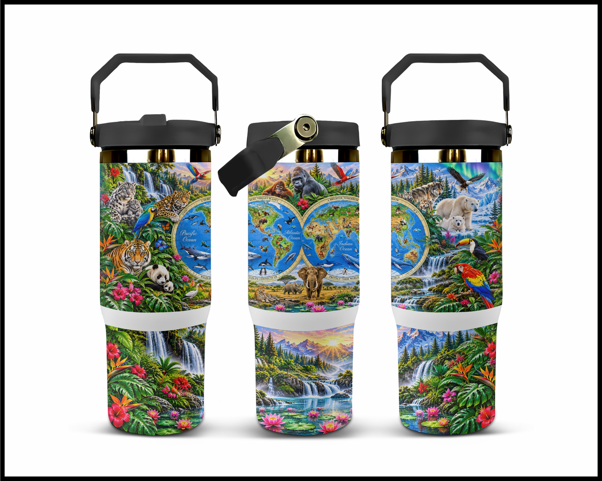 One Vibrant Planet Stainless Steel Big Guzzler Tumbler (2187)