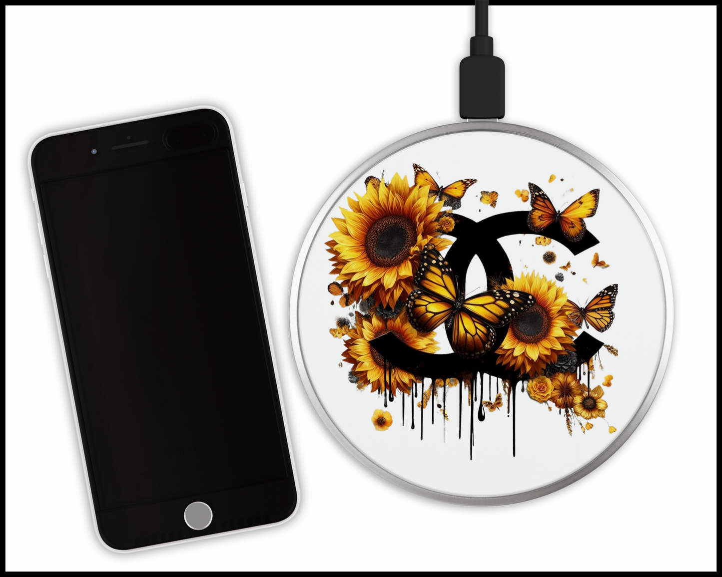 Chanel Inspired Sublimated Wireless Phone Charger (321)