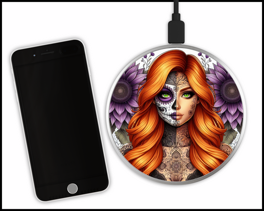 Mandala Women Sublimated Wireless Phone Charger (171)