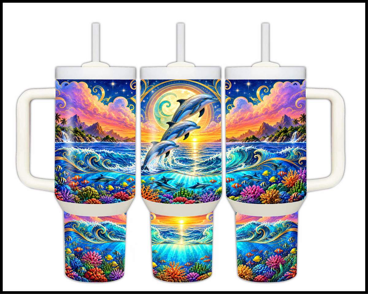 Riding the Cosmic Wave Stainless Steel Big Guzzler Tumbler (2203)