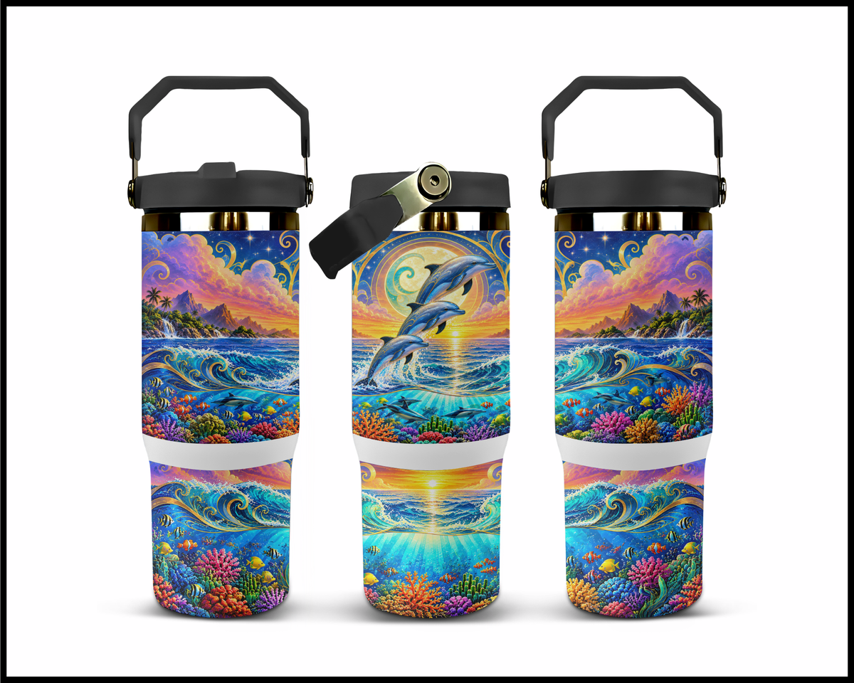 Riding the Cosmic Wave Stainless Steel Big Guzzler Tumbler (2203)