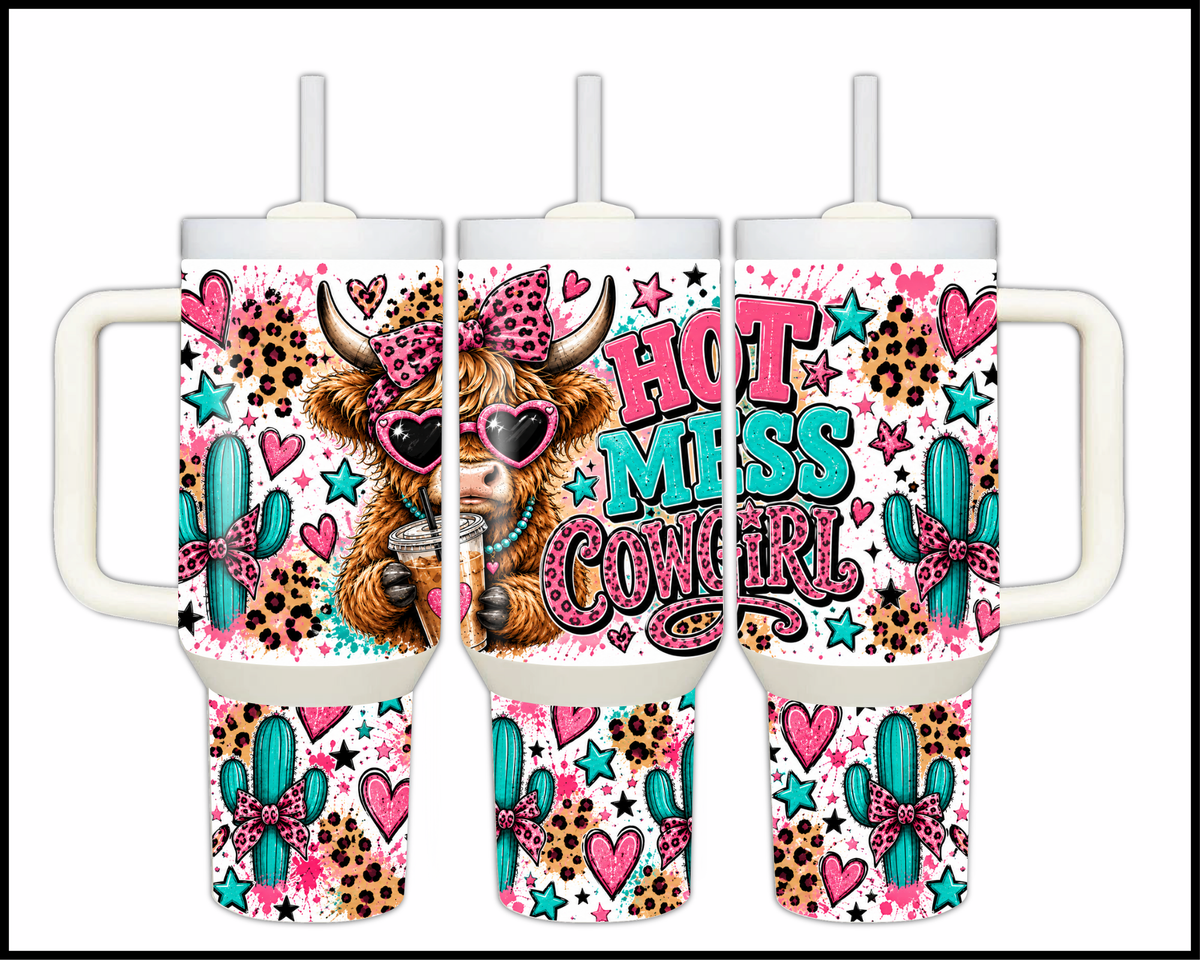 Hot Mess Cowgirl Stainless Steel Big Guzzler Tumbler (2219)