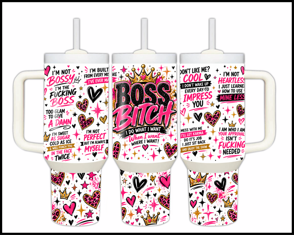 Boss Bitch Stainless Steel Big Guzzler Tumbler (2222)