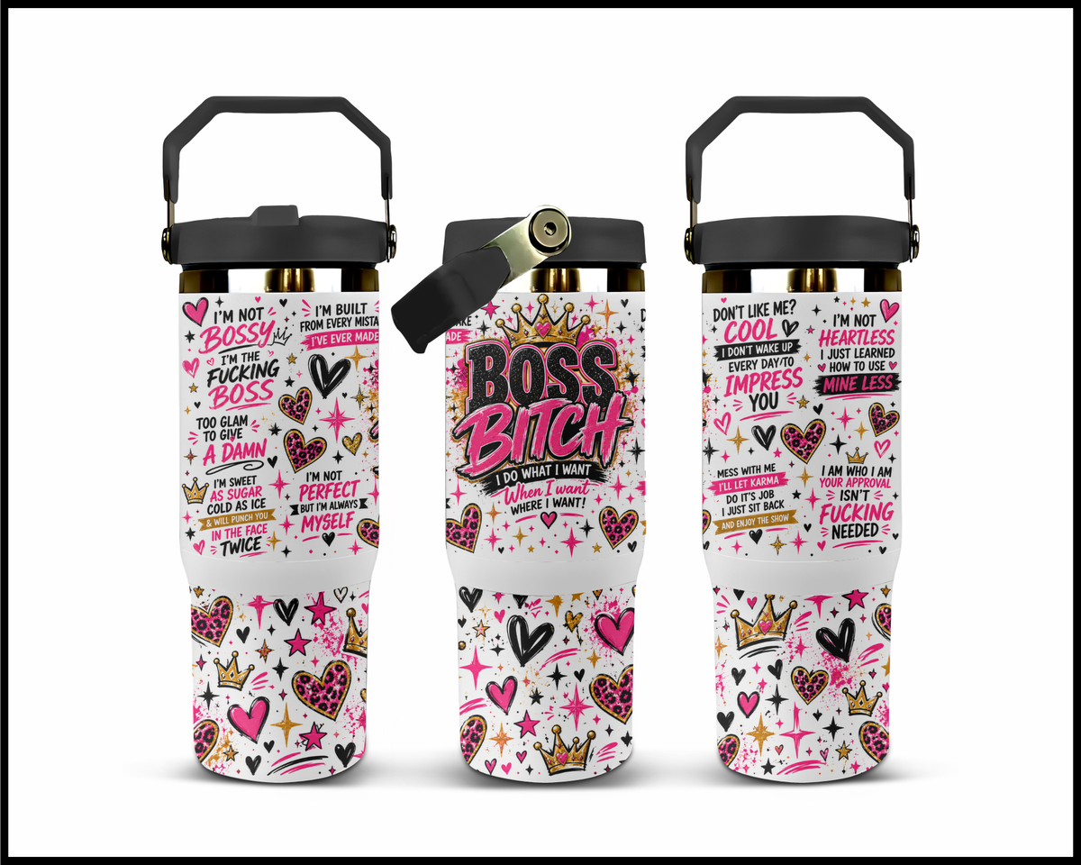 Boss Bitch Stainless Steel Big Guzzler Tumbler (2222)