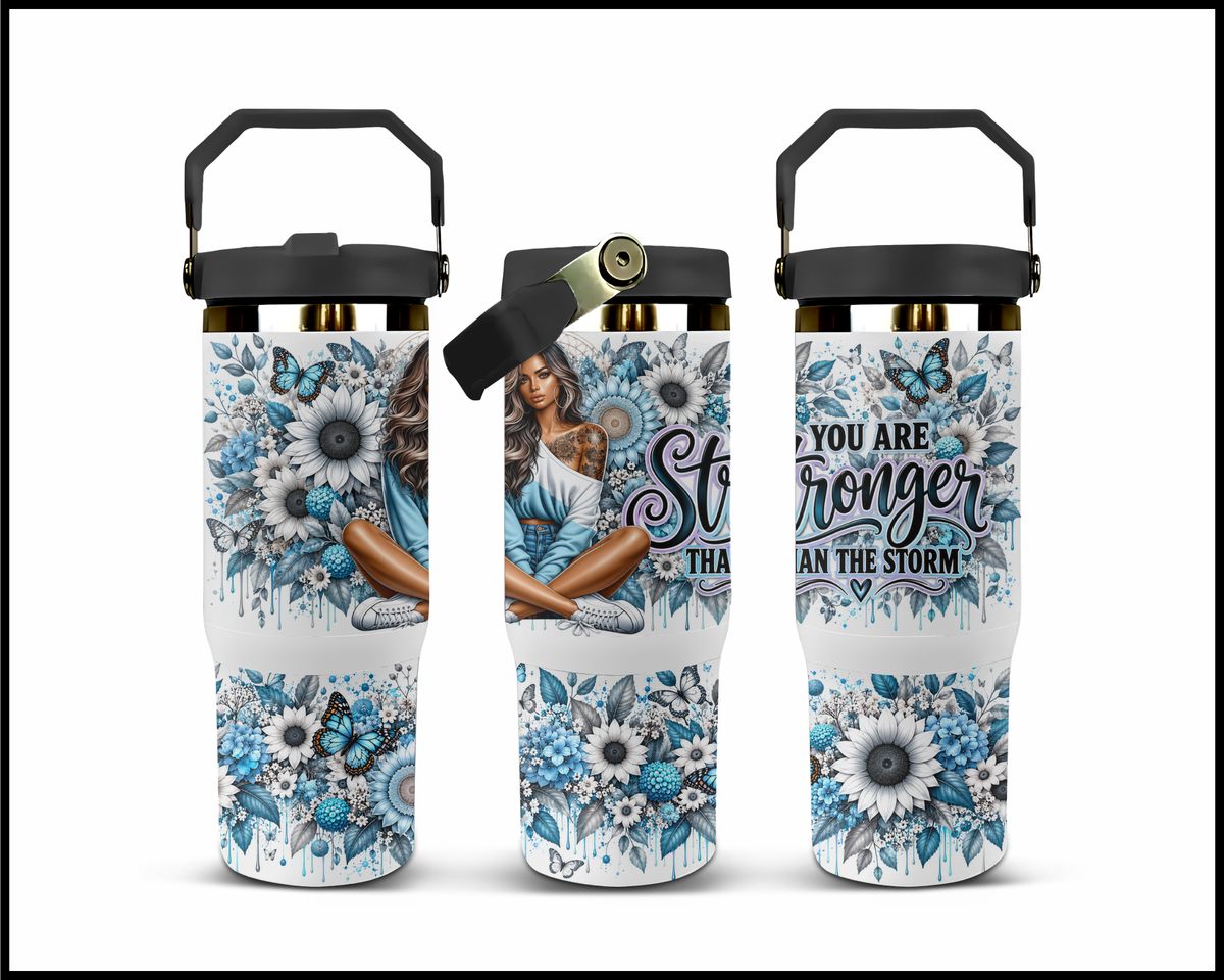 You Are Stronger Than The Storm Stainless Steel Big Guzzler Tumbler (2231)