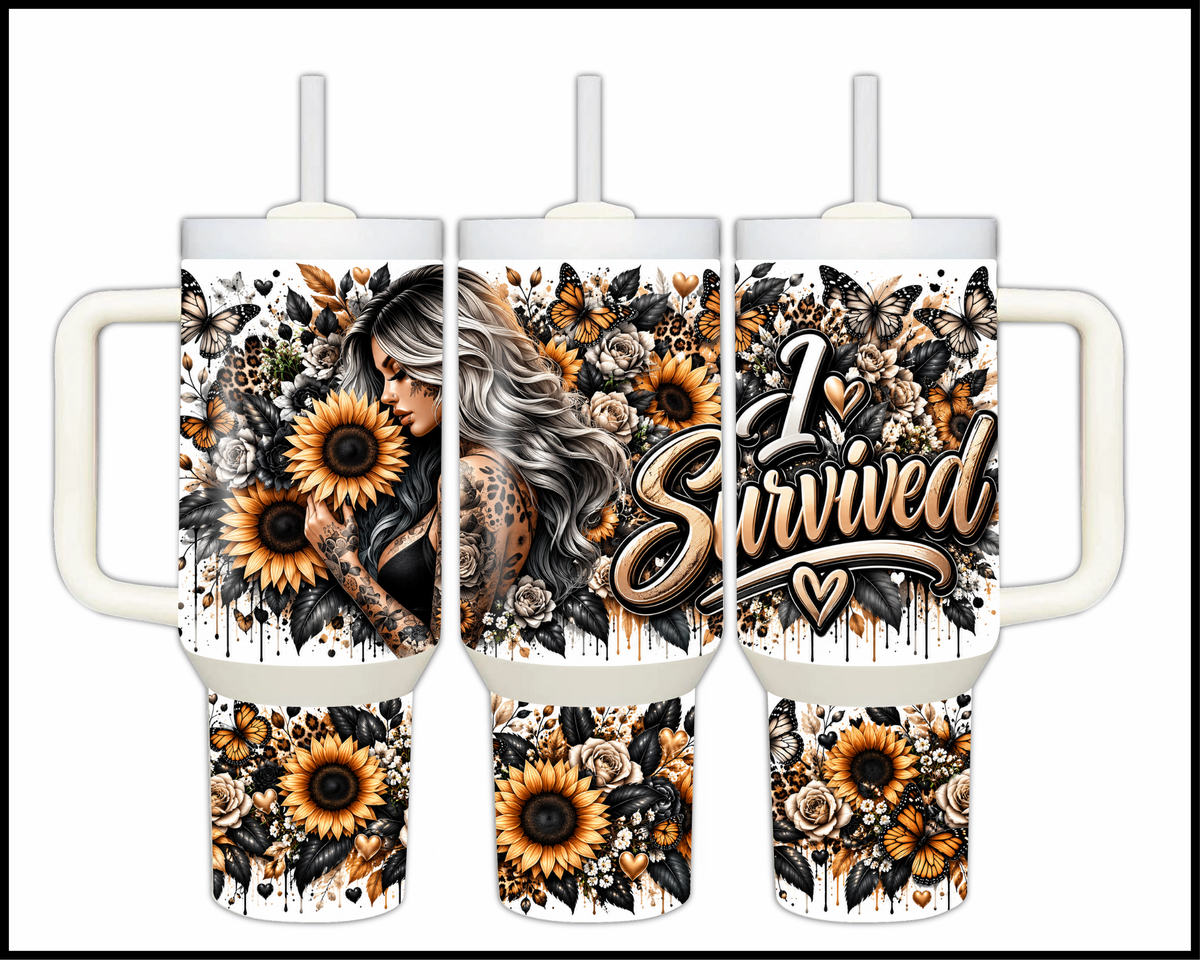 I Survived Stainless Steel Big Guzzler Tumbler (2238)
