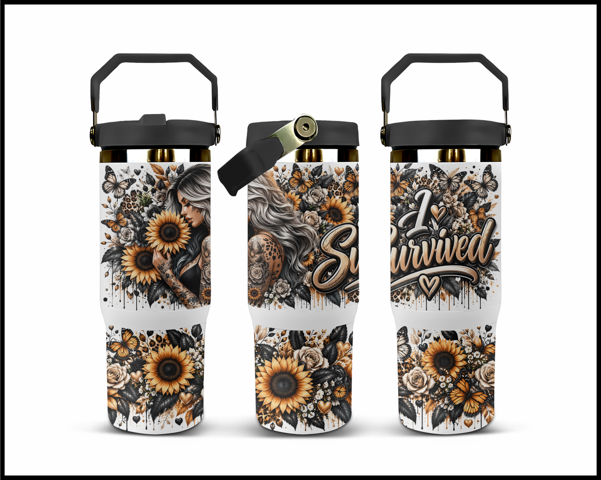 I Survived Stainless Steel Big Guzzler Tumbler (2238)