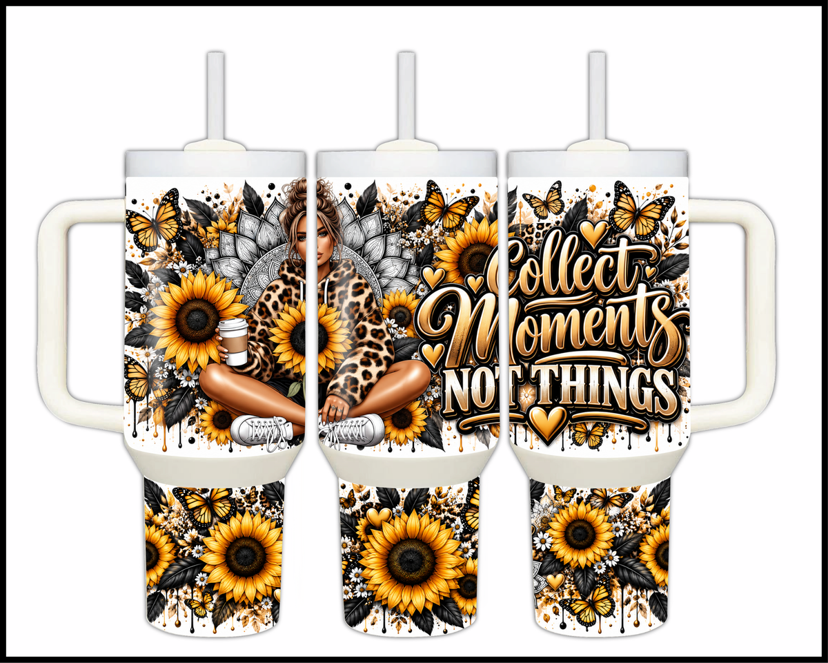 Collect Moments Not Things Stainless Steel Big Guzzler Tumbler (2241)