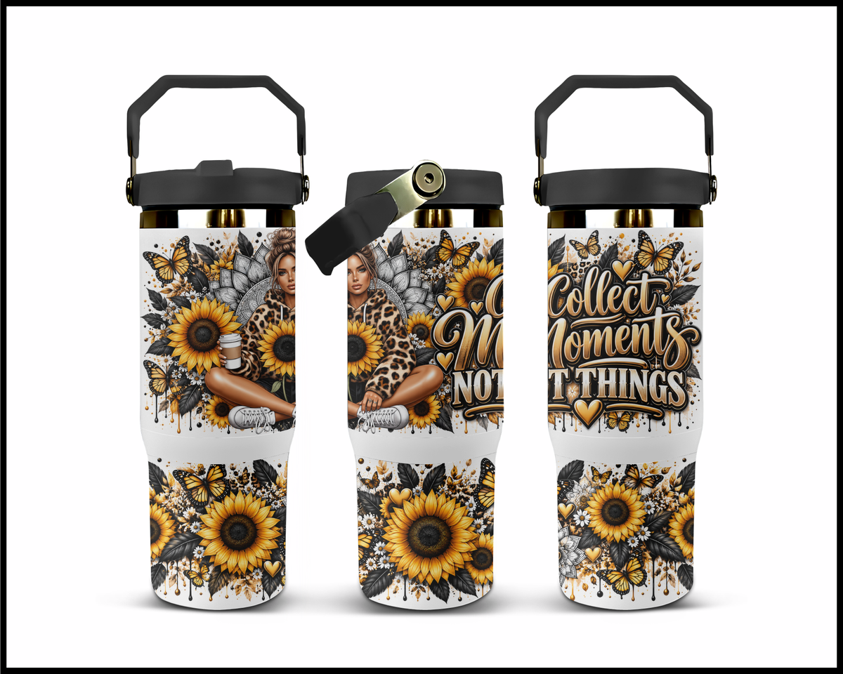 Collect Moments Not Things Stainless Steel Big Guzzler Tumbler (2241)