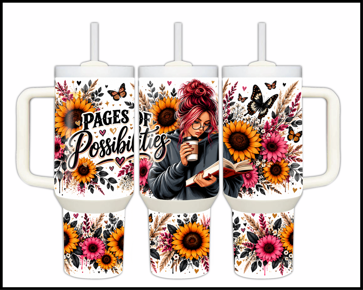Pages Of Possibility Stainless Steel Big Guzzler Tumbler (2243)
