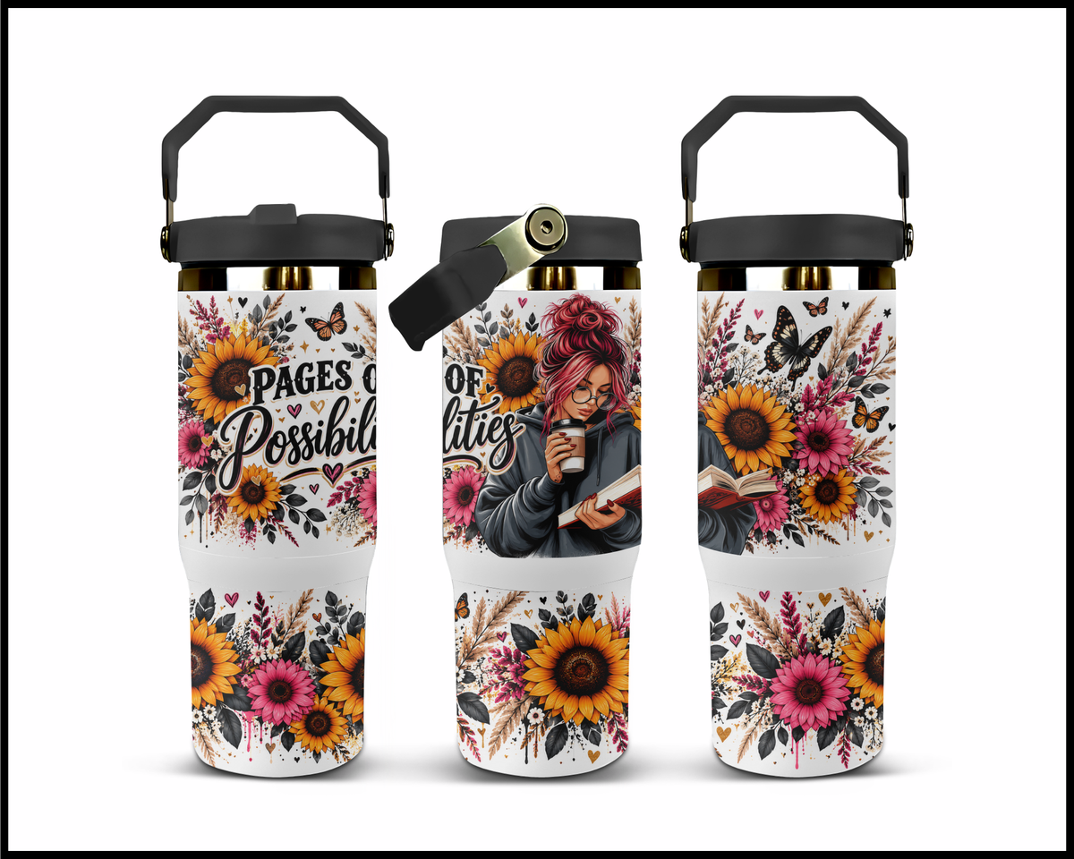 Pages Of Possibility Stainless Steel Big Guzzler Tumbler (2243)
