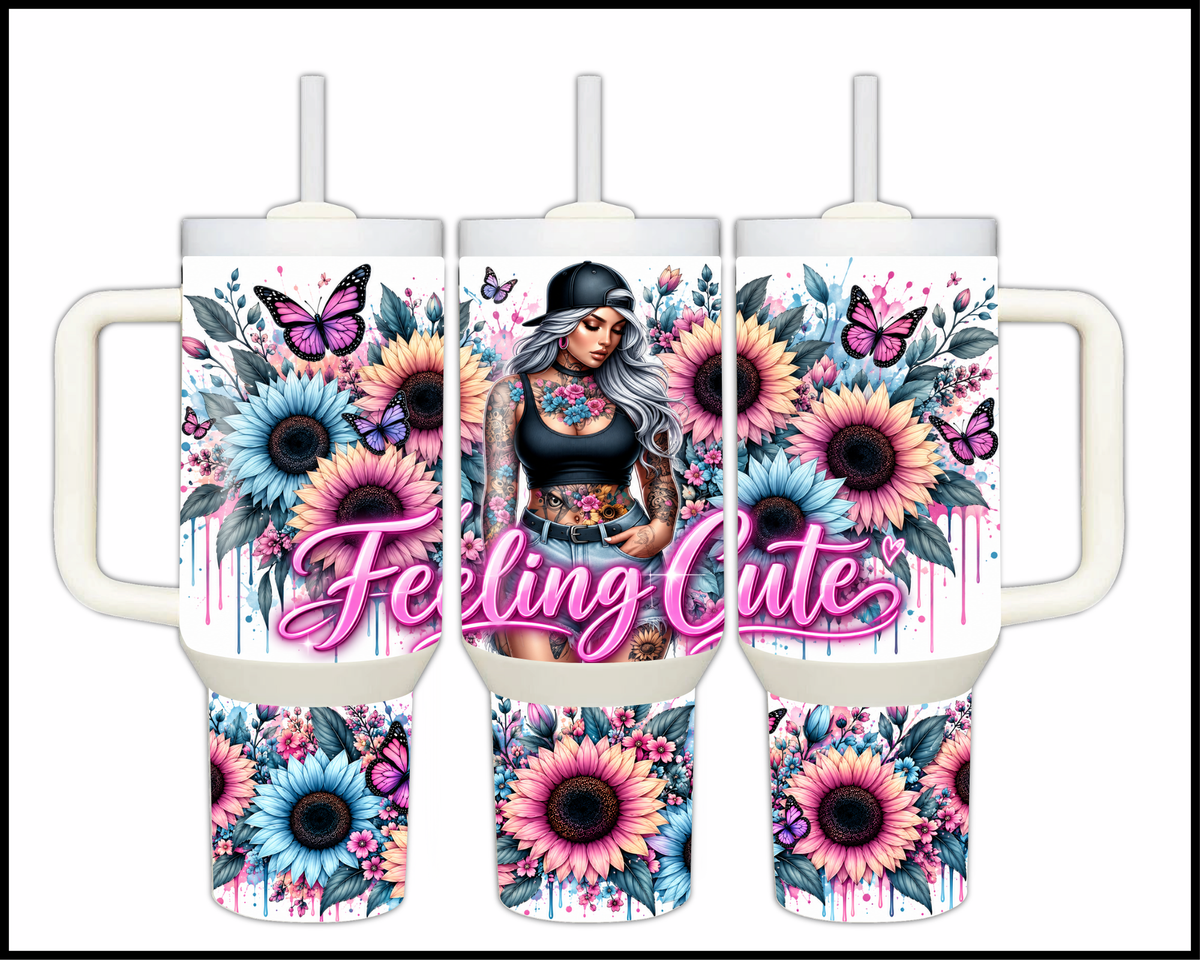 Feeling Cute Stainless Steel Big Guzzler Tumbler (2257)