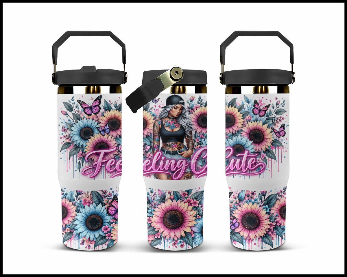 Feeling Cute Stainless Steel Big Guzzler Tumbler (2257)