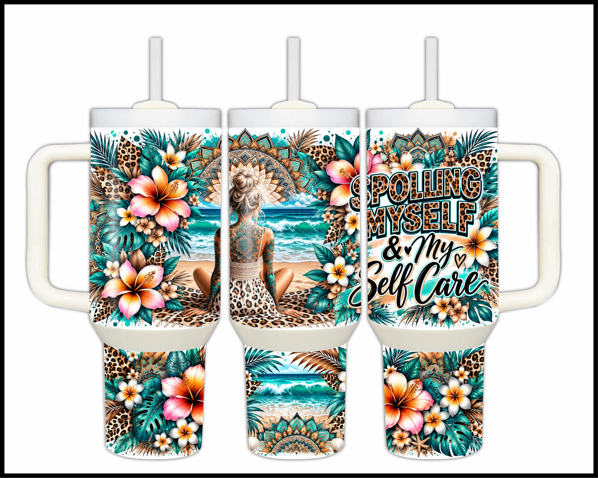 Spoiling Myself & My Self Care Stainless Steel Big Guzzler Tumbler (2276)