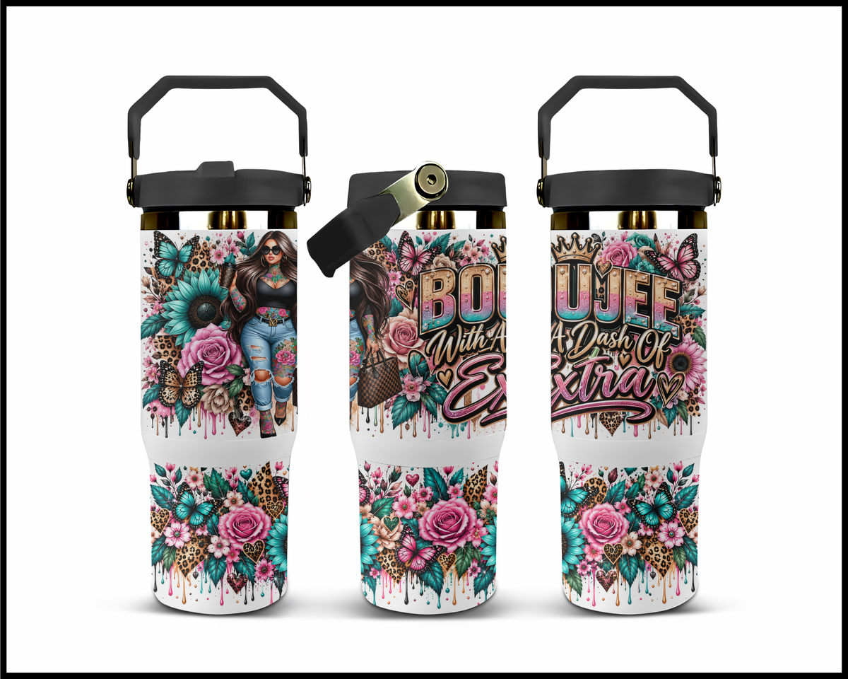 Boujee With A Dash Of Extra Stainless Steel Big Guzzler Tumbler (2283)