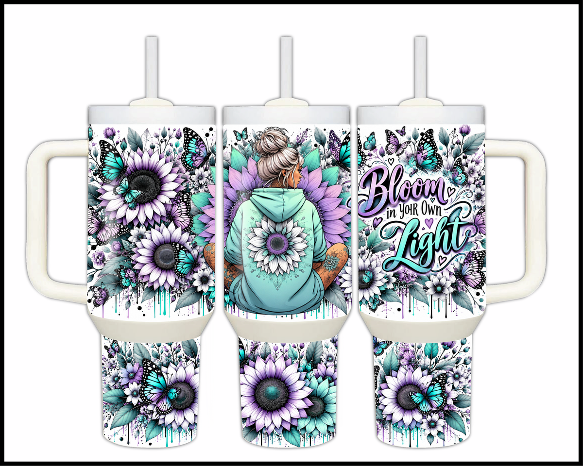 Bloom In Your Own Light Stainless Steel Big Guzzler Tumbler (2284)