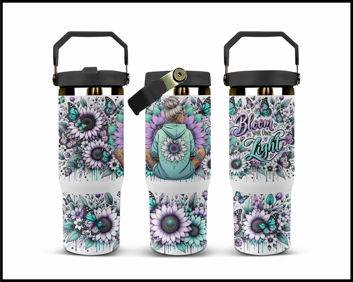 Bloom In Your Own Light Stainless Steel Big Guzzler Tumbler (2284)