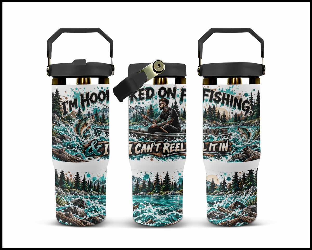 Hooked On Fishing Stainless Steel Big Guzzler Tumbler (2299)