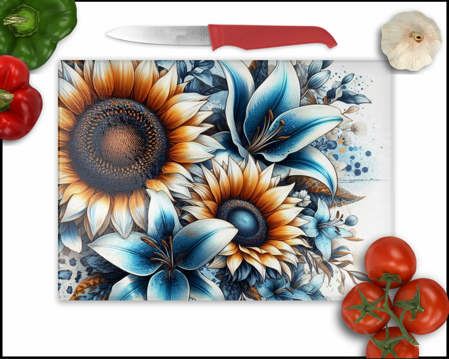 Floral Sublimated Cutting Board (081)