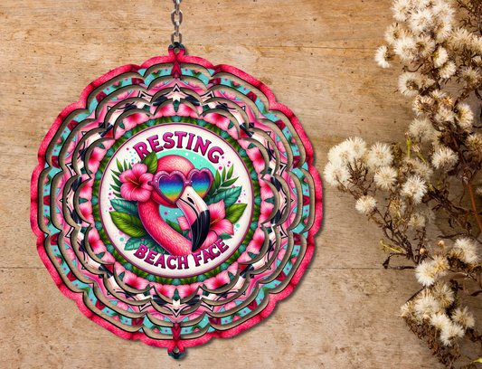 Resting Beach Face Wind Spinner (222)