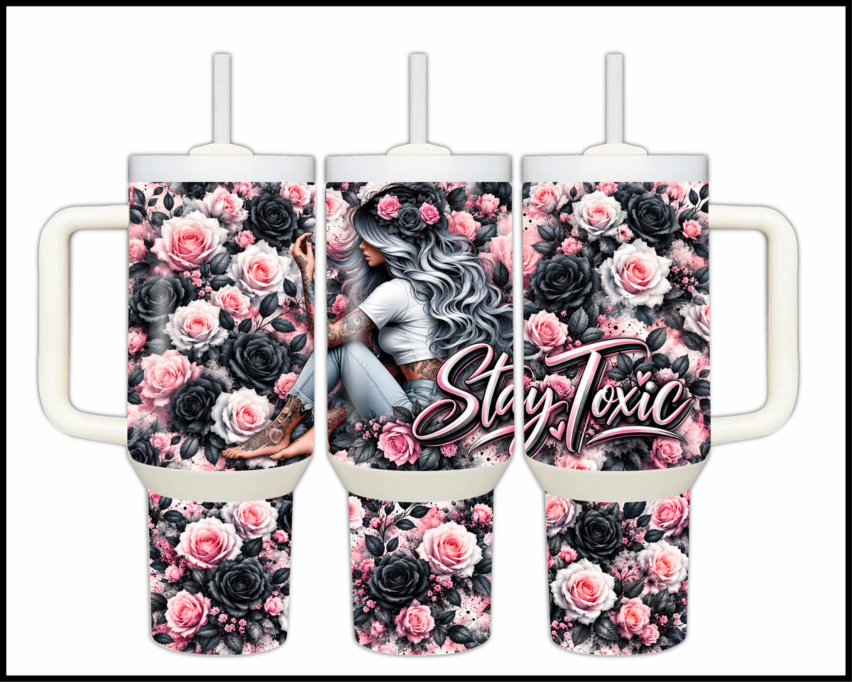 Stay Toxic Stainless Steel Big Guzzler Tumbler (2302)