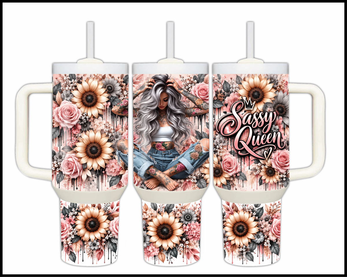 Sassy Queen Stainless Steel Big Guzzler Tumbler (2315)