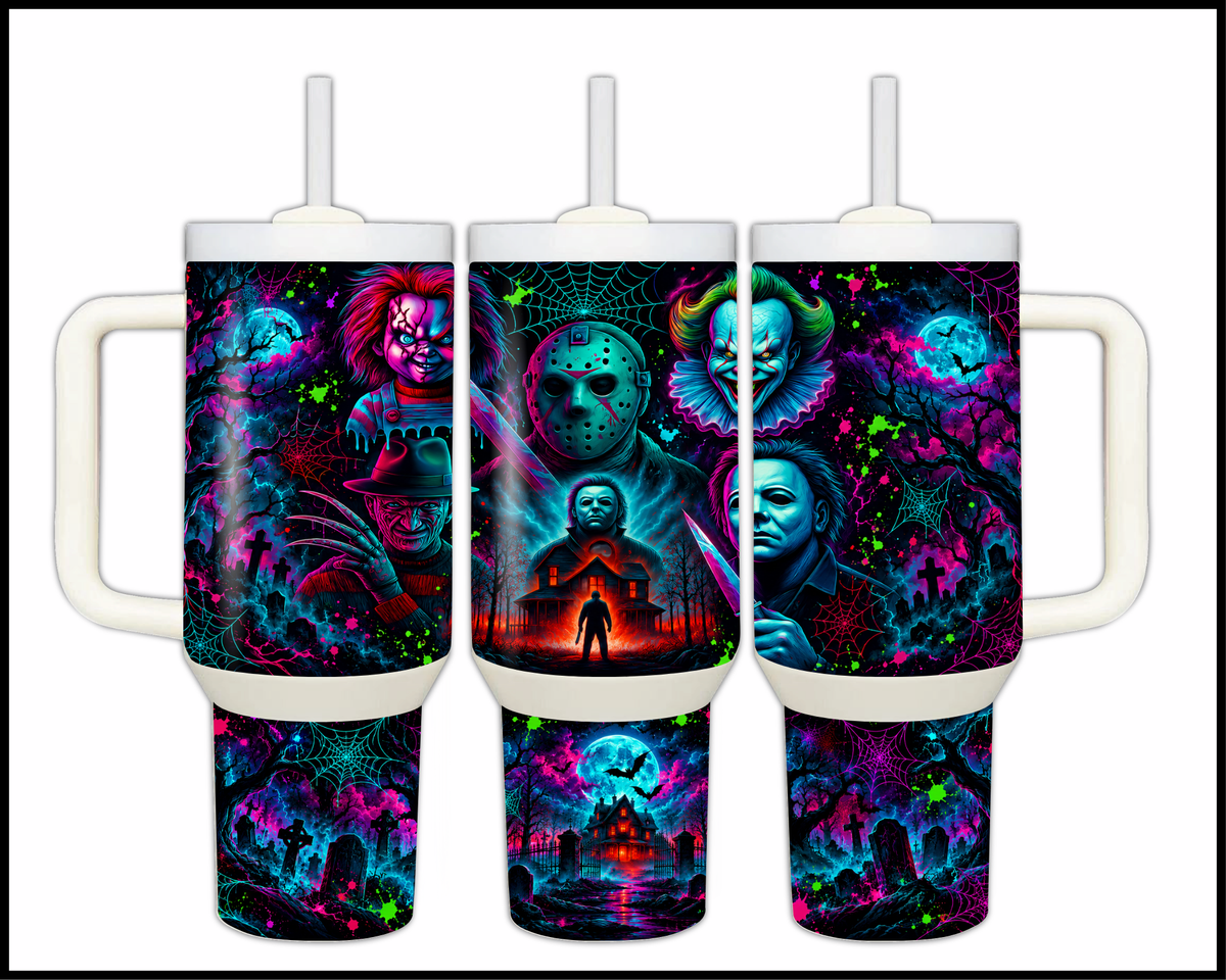 Neon Nightmare Stainless Steel Big Guzzler Tumbler (2331)